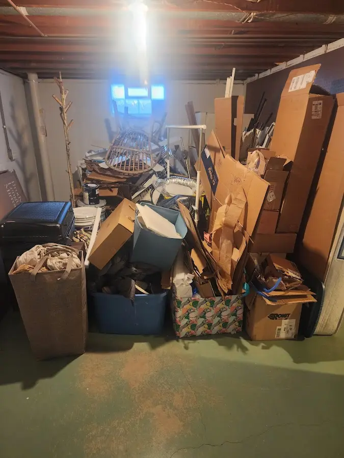 Roll-off dumpster container at job site for 2 Yard Dumpster Rental in Phoenixville